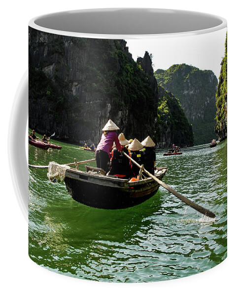 Vietnam Coffee Mug featuring the photograph Between Land And Sea - Bai Tu Long Bay, Vietnam by Earth And Spirit