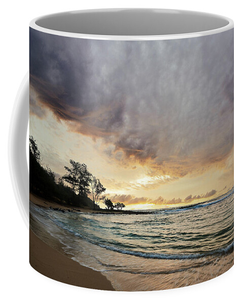 Nature Coffee Mug featuring the photograph Kauai Sunrise Cloud Formation by Jon Glaser