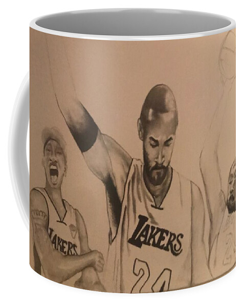  Coffee Mug featuring the drawing KB by Angie ONeal