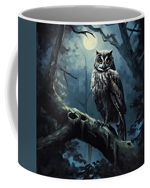 Owl Coffee Mug featuring the photograph Keeper Of Spirits by Lourry Legarde
