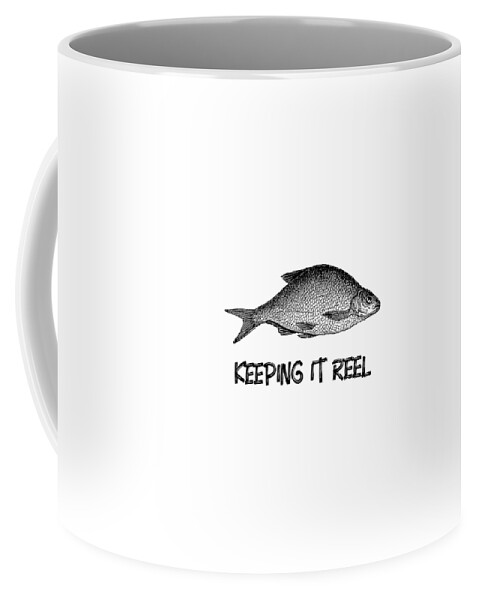 Keeping It Reel Pointillism Fish Drawing Funny Fishing Lover Gift Fisherman Coffee  Mug by Jeff Creation - Pixels