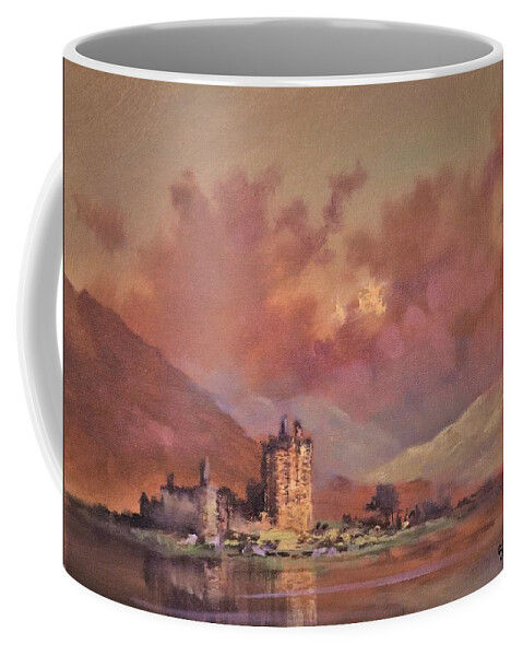 Scotland Coffee Mug featuring the painting Kilchurn Castle by Tom Shropshire