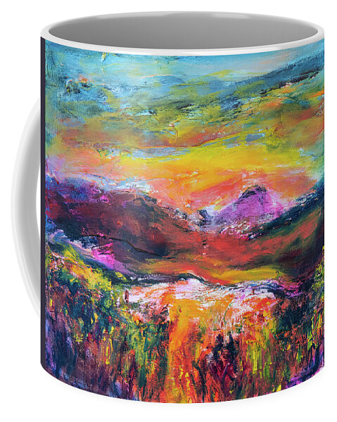 Abstract Coffee Mug featuring the painting Kimberley view by Jeremy Holton