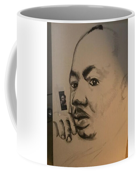  Coffee Mug featuring the drawing King by Angie ONeal