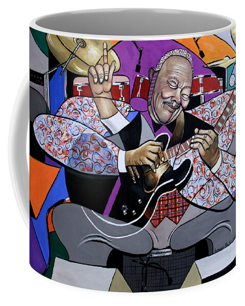 King Of The Blues Coffee Mug featuring the painting King Of The Blues by Anthony Falbo