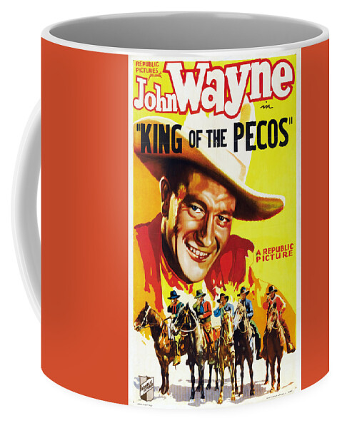 King Coffee Mug featuring the mixed media ''King of the Pecos'', 1936 by Movie World Posters