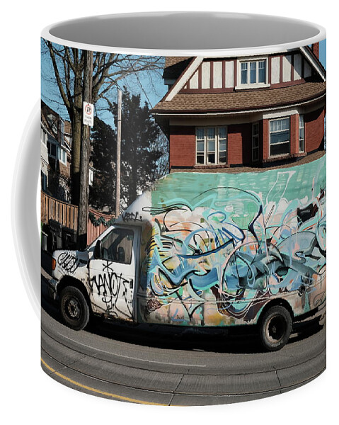 Urban Coffee Mug featuring the photograph Kingston Street Truck by Kreddible Trout