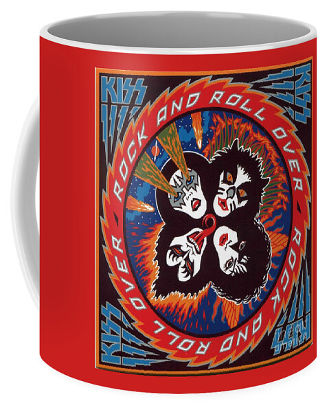 Kiss Coffee Mug featuring the photograph Kiss Rock and Roll Over by Action