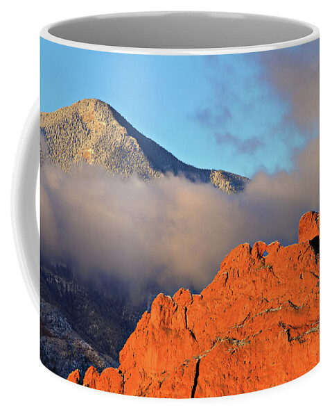 Kissing Camels Coffee Mug featuring the photograph Kissing Camels and Camerons Cone by Bob Falcone
