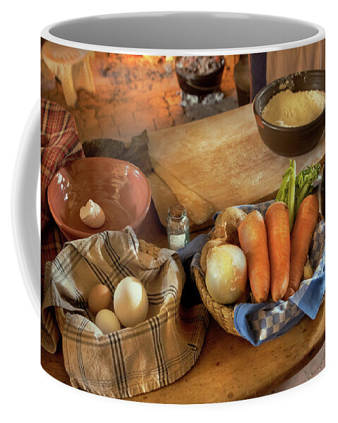 Chef Coffee Mug featuring the photograph Kitchen - Ingredients for pot pie by Mike Savad