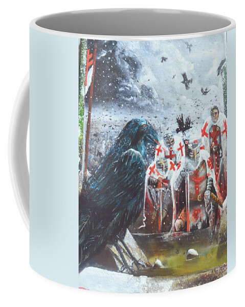 John Palliser Patriot Art Knights Templar Coffee Mug featuring the painting Knights Templar Aftermath of Battle by John Palliser