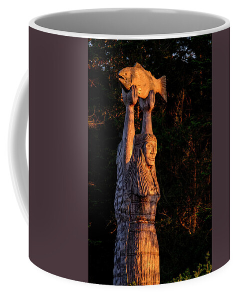 Ko-kwahl-alwoot Coffee Mug featuring the photograph Ko-kwahl-alwoot the Maiden of Deception Pass by Mary Lee Dereske