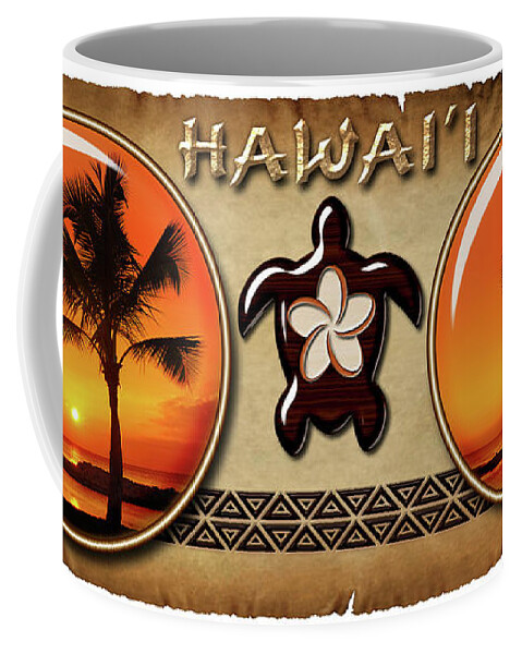 Hawaiian Coffee Mug Design Coffee Mug featuring the photograph Ko Olina Lagoon Vog Sunset Hawaiian Style Coffee Mug Design by Aloha Art