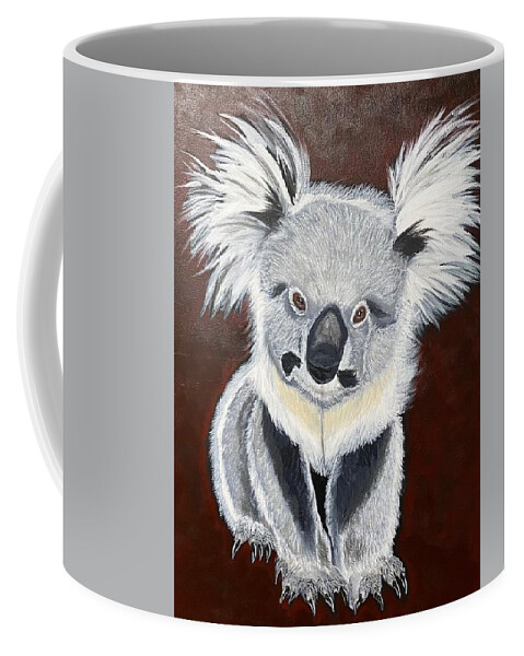  Coffee Mug featuring the painting Koala Bear-Teddy K by Bill Manson