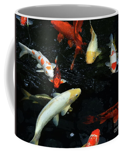 Koi Coffee Mug featuring the photograph Koi Fish Pond Nbr.3 by Scott Cameron