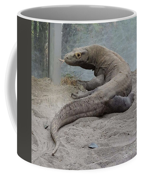 Komodo Coffee Mug featuring the photograph Komodo Dragon by Elena Pratt