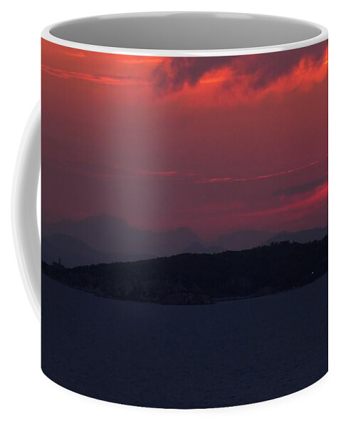 Ocean Coffee Mug featuring the photograph Konchi Point Lighthouse At Sunset by Ocean View Photography