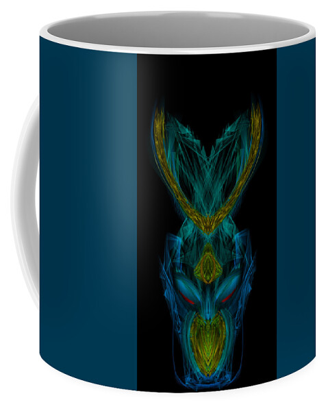 Kosmic Kreation Warriors Are A Unique Race Of Interdimensional Beings That Have Come To Earth To Help Humanity In Its Spiritual Evolution. They Are Known To Be Powerful Spiritual Warriors Who Use Their Energy And Power To Protect And Serve The Light Of The Universe. They Are Also Known As The Guardians Of The Universe And Are Often Seen As The Protectors Of Mother Earth. Coffee Mug featuring the digital art Kosmic Kreation Warrior by Michael Canteen