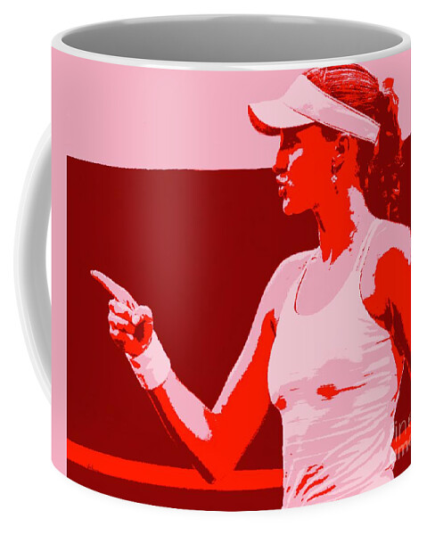 Mladenovic Coffee Mug featuring the painting Kristina Mladenovic by Jack Bunds