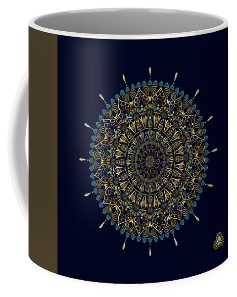 Mandala Coffee Mug featuring the digital art KUKLOS No 4332 by Alan Bennington