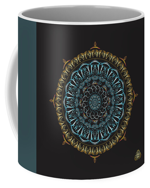 Mandala Coffee Mug featuring the digital art KUKLOS No 4341 by Alan Bennington