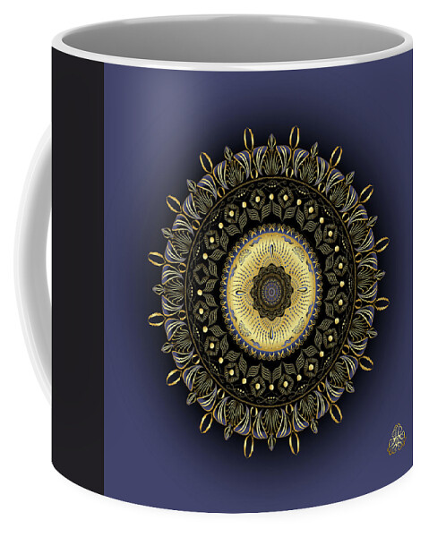 Mandala Coffee Mug featuring the digital art Kuklos No 4343 by Alan Bennington