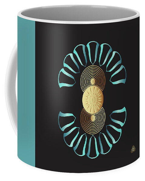 Mandala Coffee Mug featuring the digital art Kuklos No 4366 by Alan Bennington