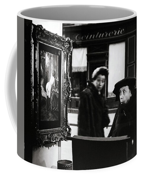  Coffee Mug featuring the digital art La Dame Indignee 1948 by Kim Kent