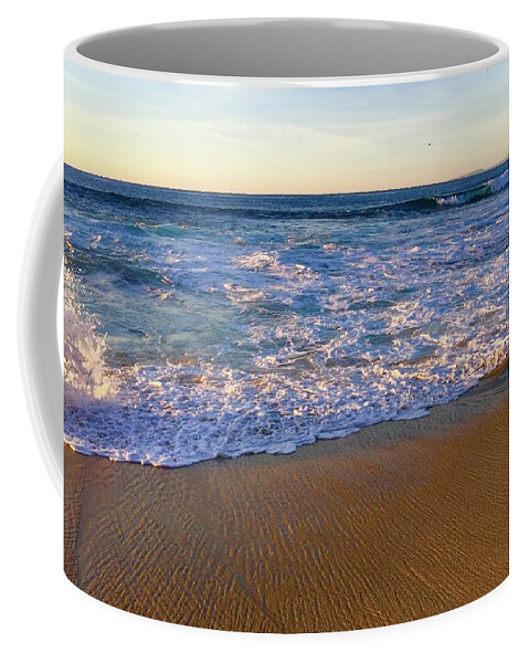 La Coffee Mug featuring the photograph Milky waves,Shell beach, Sandiego by Bnte Creations