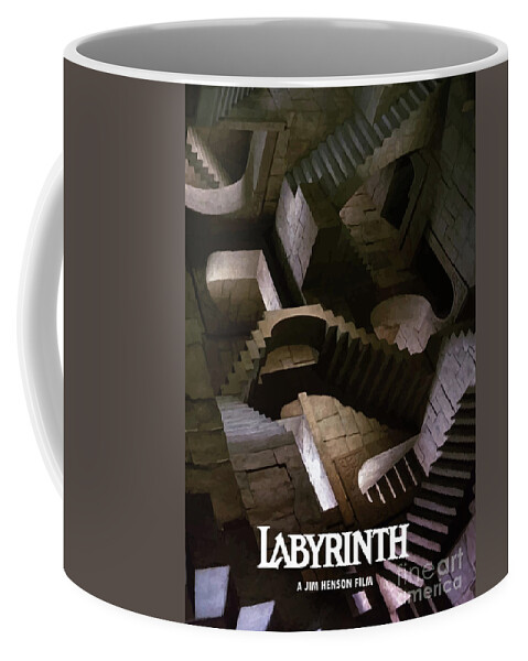 Movie Poster Coffee Mug featuring the digital art Labyrinth by Bo Kev
