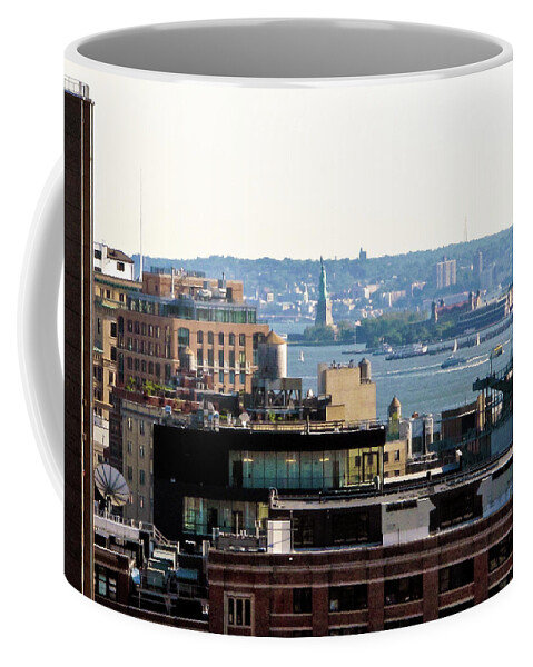 River View Coffee Mug featuring the photograph Lady Liberty by Eyes Of CC