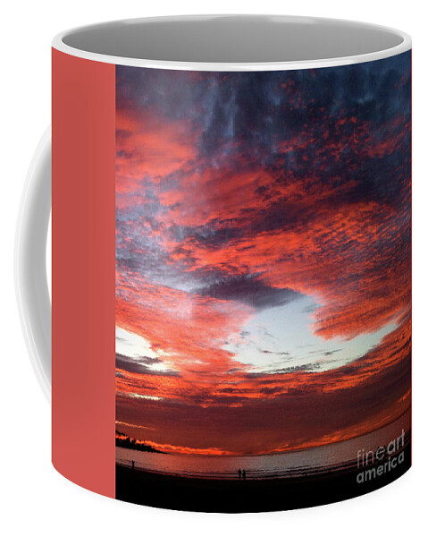 Scarlet Sunset Coffee Mug featuring the photograph LaJolla02 by Mary Kobet