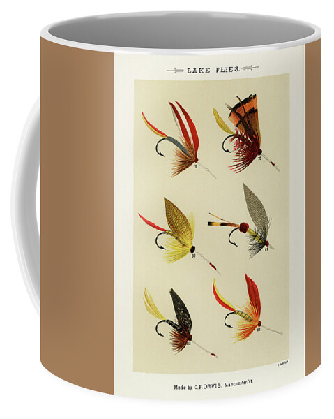 Lake Flies 7 - Vintage Fishing Flies Illustration Coffee Mug by