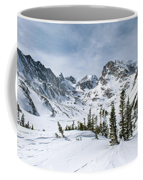 Colorado Coffee Mug featuring the photograph Lake Isabelle Winter by Aaron Spong