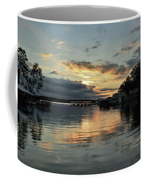 Lake Coffee Mug featuring the photograph Lake Light Breakthrough Moment by Ed Williams