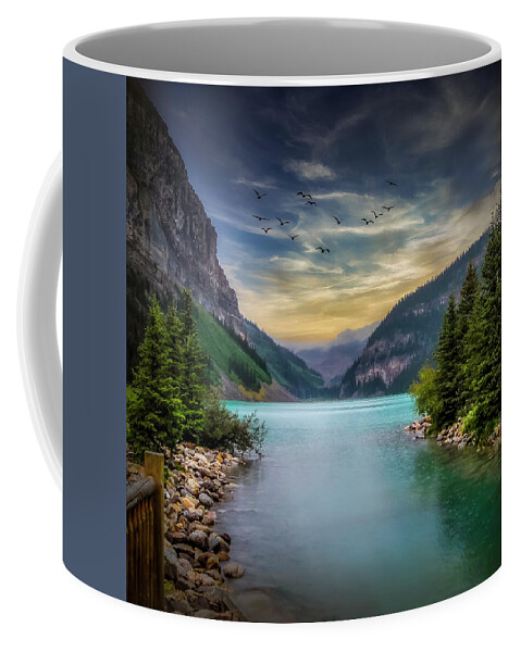 Landscape Coffee Mug featuring the photograph Lake Louise by Chris Boulton