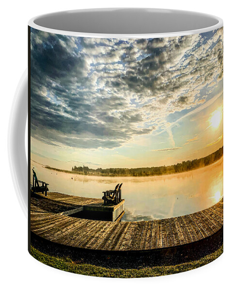 Lake Coffee Mug featuring the photograph Lake Point Sunrise 1 by Shehan Wicks