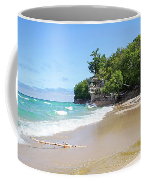 Day Coffee Mug featuring the photograph Lake Superior Beach by Robert Carter
