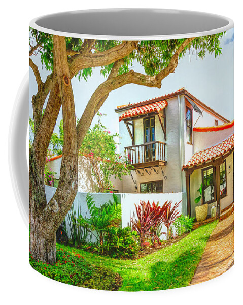 Fence Coffee Mug featuring the photograph Lake Worth Beach Home and Cottage Tour 602 North Lakeside Drive by Debra and Dave Vanderlaan