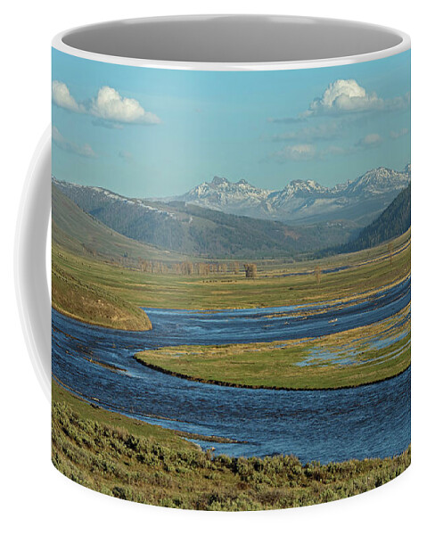 Lamar Valley Coffee Mug featuring the photograph Lamar Valley by CR Courson