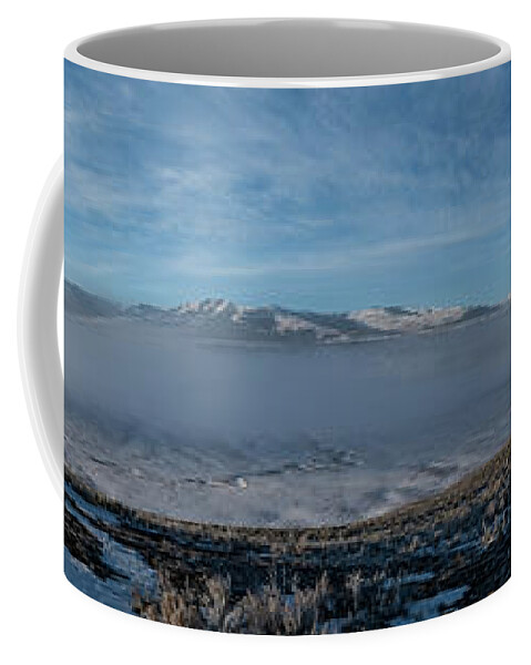 Yellowstone Coffee Mug featuring the photograph Lamar Valley with Fog by Patrick Nowotny