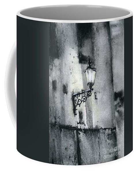 Art For House Coffee Mug featuring the painting Lampost- Peru by Ryan Fox