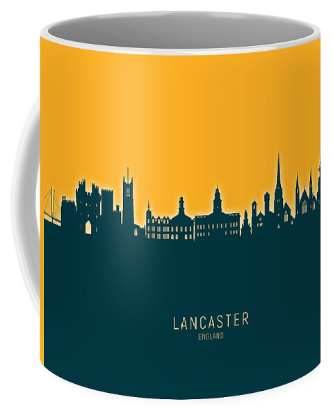 Lancaster Coffee Mug featuring the digital art Lancaster England Skyline #41 by Michael Tompsett