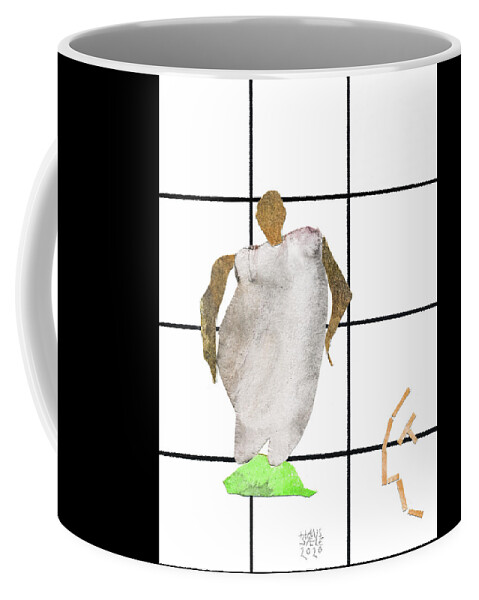 Cut Outs Coffee Mug featuring the mixed media Land Claimer by Hans Egil Saele