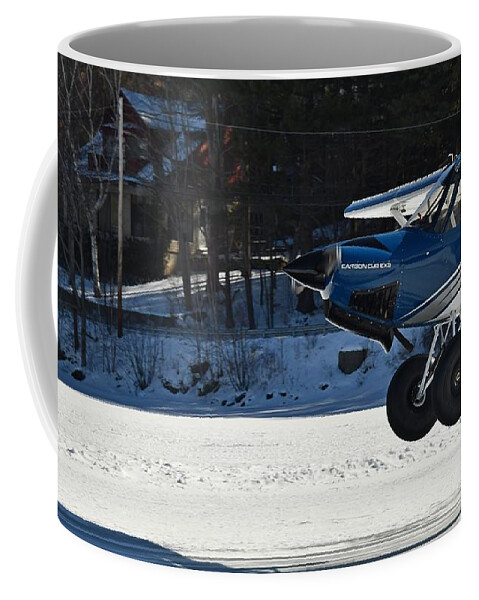 Ice Runway Coffee Mug featuring the photograph Landing on Ice by Steve Brown