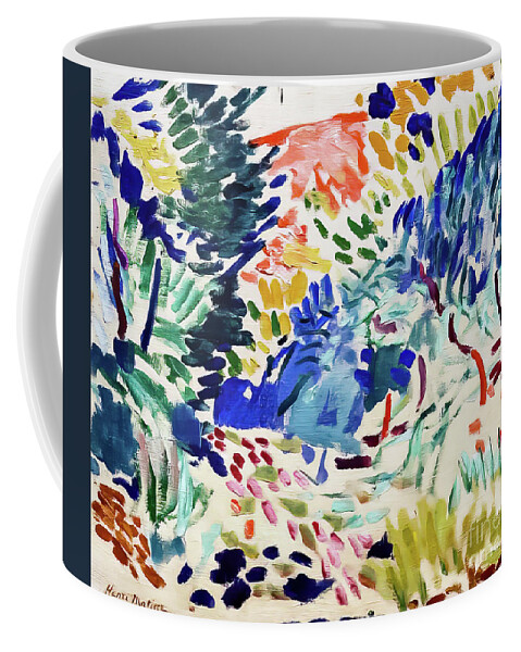 Landscape At Collioure Coffee Mug featuring the painting Landscape at Collioure by Henri Matisse 1905 by Henri Matisse