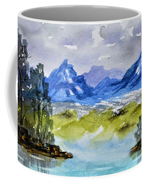 Landscape Color Coffee Mug featuring the painting Landscape Color by Warren Thompson