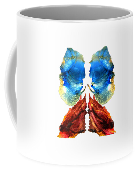 Abstract Coffee Mug featuring the painting Lapis and Red Jasper by Stephenie Zagorski