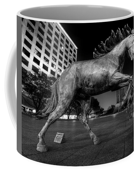Las Colinas Coffee Mug featuring the photograph Las Colinas Mustang 01 by HawkEye Media