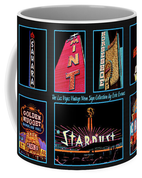 Las Vegas Neon Signs Coffee Mug featuring the photograph Las Vegas Vintage Neon Signs Collection Slides Featuring The Stardust Casino by Aloha Art